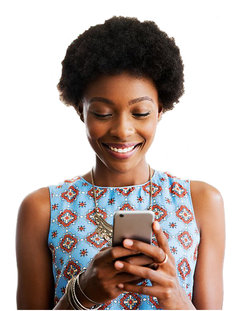 A Goodness Giveaway customer choosing a charity on her phone